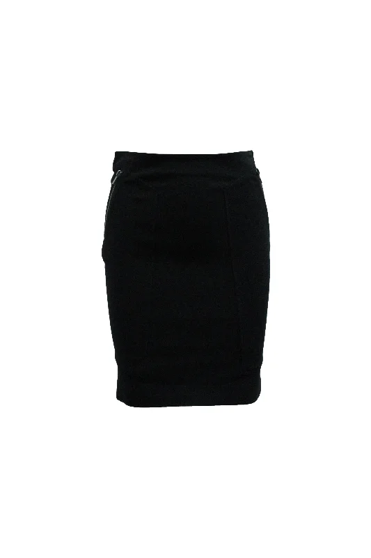 Diane Von Furstenberg  Leona Midi Skirt in Black Viscose