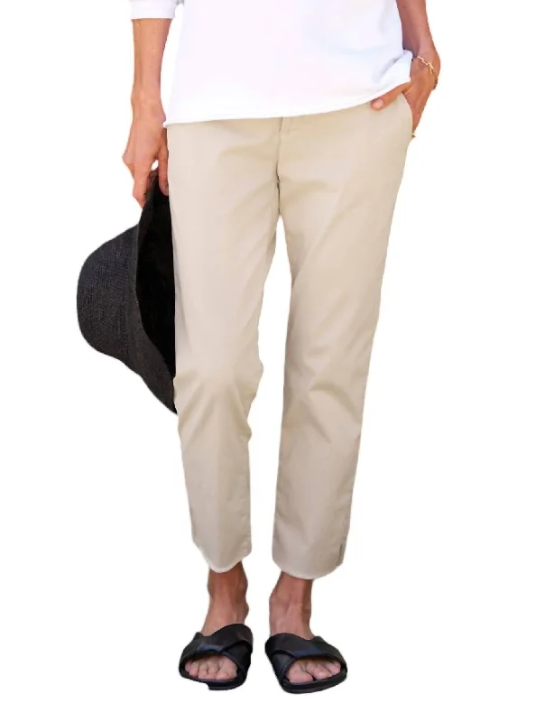 Women's Wicklow Italian Chino Pants In Khaki