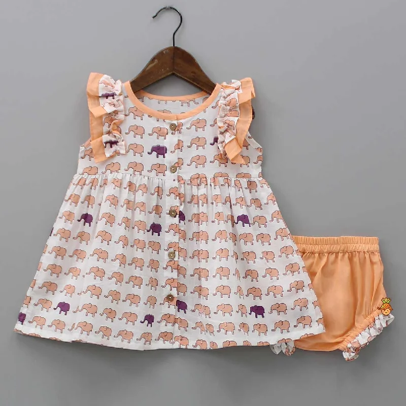 Animal Printed Top And Bloomer